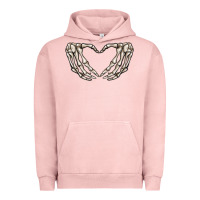 Pigment Salmon skeleton heart Urban Hoodie - MaliasSmallBusiness