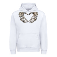 White skeleton heart Urban Hoodie - MaliasSmallBusiness