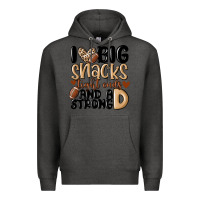 Charcoal Heather i love big sacks tight ends and a strong d Premium Hoodie - MaliasSmallBusiness