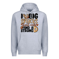 Heather Grey i love big sacks tight ends and a strong d Premium Hoodie - MaliasSmallBusiness