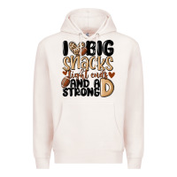 Pale Pink i love big sacks tight ends and a strong d Premium Hoodie - MaliasSmallBusiness