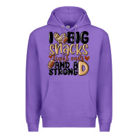 Purple i love big sacks tight ends and a strong d Premium Hoodie - MaliasSmallBusiness