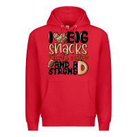 Red i love big sacks tight ends and a strong d Premium Hoodie - MaliasSmallBusiness