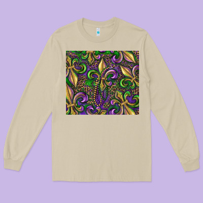 Long Sleeve Tee mardi gras fleur de lis