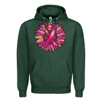 Sports Green breast cancer sunflower Zipper Hoodie - RanaPortraitStore