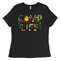Black camp life Ladies Tee - BarkalooDesign