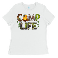 White camp life Ladies Tee - BarkalooDesign
