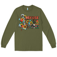 Army Green refuse to sink Long Sleeve Tee - Zillion Design Studio