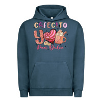 Pigment Midnight Navy cafecito y pan dulce Urban Hoodie - MaliasSmallBusiness