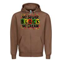 Chestnut no sugar no cream black Zipper Hoodie - Zillion Design Studio