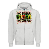 Dove Grey no sugar no cream black Zipper Hoodie - Zillion Design Studio