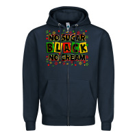 Navy no sugar no cream black Zipper Hoodie - Zillion Design Studio