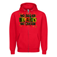 Red no sugar no cream black Zipper Hoodie - Zillion Design Studio