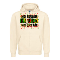 Sandshell no sugar no cream black Zipper Hoodie - Zillion Design Studio