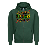 Sports Green no sugar no cream black Zipper Hoodie - Zillion Design Studio