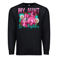 Black Breast Cancer My Aunt İs A Fighter Premium Sweatshirt - Artiststas