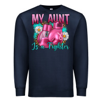 Navy Breast Cancer My Aunt İs A Fighter Premium Sweatshirt - Artiststas