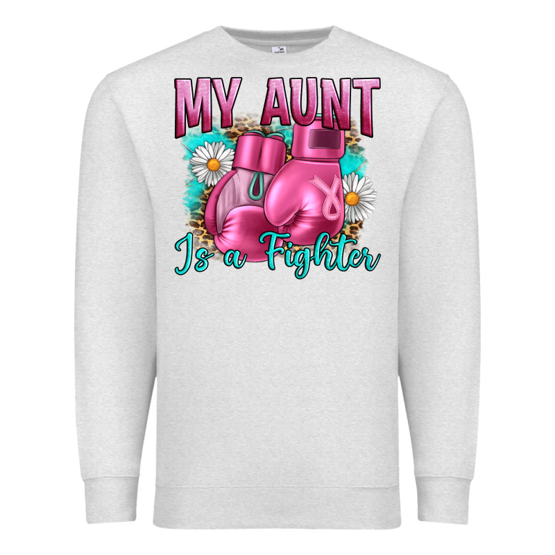 Breast Cancer My Aunt İs A Fighter Premium Sweatshirt by Artiststas | Teevron