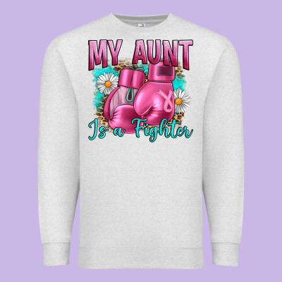 Breast Cancer My Aunt İs A Fighter Premium Sweatshirt Designed By Artiststas