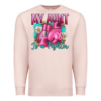 Pale Pink Breast Cancer My Aunt İs A Fighter Premium Sweatshirt - Artiststas