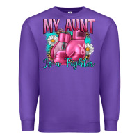 Purple Breast Cancer My Aunt İs A Fighter Premium Sweatshirt - Artiststas
