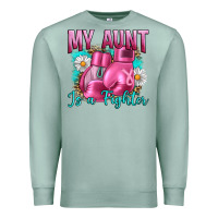 Seafoam Breast Cancer My Aunt İs A Fighter Premium Sweatshirt - Artiststas