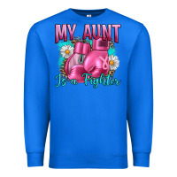 True Royal Breast Cancer My Aunt İs A Fighter Premium Sweatshirt - Artiststas
