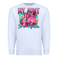 White Breast Cancer My Aunt İs A Fighter Premium Sweatshirt - Artiststas