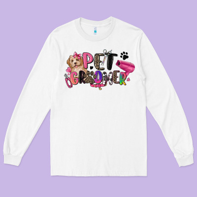 Pet Groomer Long Sleeve Tee Designed By Zillion Design Studio