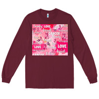 Burgundy breast cancer awareness pink Long Sleeve Tee - AdoDesignShop