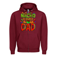 Burgundy nacho average dad Zipper Hoodie - Zillion Design Studio