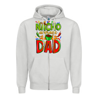 Dove Grey nacho average dad Zipper Hoodie - Zillion Design Studio