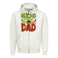 Oatmeal Heather nacho average dad Zipper Hoodie - Zillion Design Studio