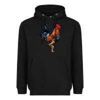 Black cockerel Heavyweight Hoodie - JahusDesignShop