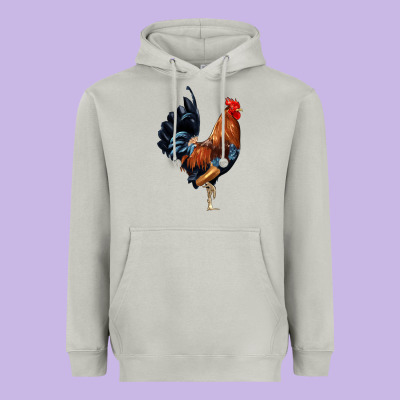 Cockerel Heavyweight Hoodie Designed By Jahusdesignshop