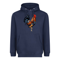 Navy cockerel Heavyweight Hoodie - JahusDesignShop
