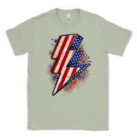 Matcha leopard american flag lightning bolt Classic Tee - Zillion Design Studio