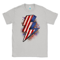 Moon Dust leopard american flag lightning bolt Classic Tee - Zillion Design Studio