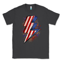 Smoke leopard american flag lightning bolt Classic Tee - Zillion Design Studio