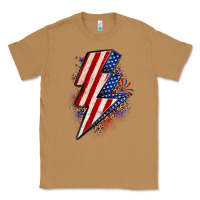 Toasted Coconut leopard american flag lightning bolt Classic Tee - Zillion Design Studio