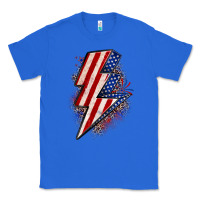 True Royal leopard american flag lightning bolt Classic Tee - Zillion Design Studio