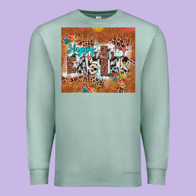 Happy Easter Cross Premium Sweatshirt Designed By Jahusdesignshop
