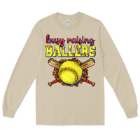 Mushroom busy raising ballers softball Long Sleeve Tee - texasbilliewilder