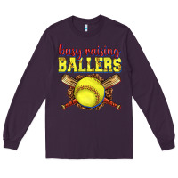 Plum busy raising ballers softball Long Sleeve Tee - texasbilliewilder