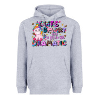 Heather Grey cute smart and a little bit dramatic Heavyweight Hoodie - JahusDesignShop