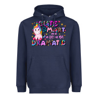 Navy cute smart and a little bit dramatic Heavyweight Hoodie - JahusDesignShop