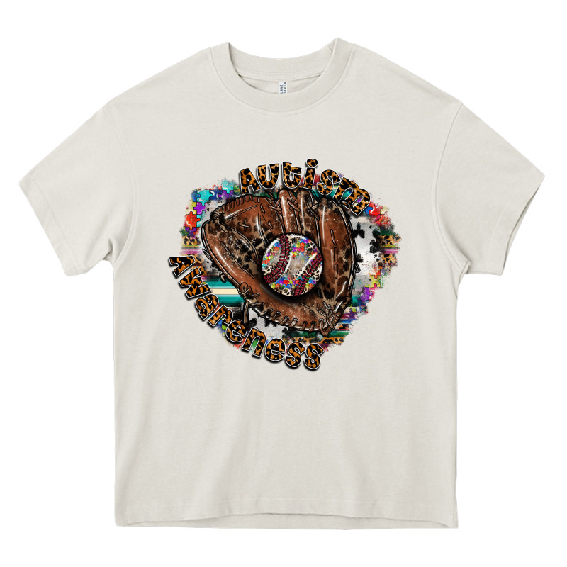 Autism Awareness Baseball Heavy Core Tee by CowhideDigitalArt | Teevron