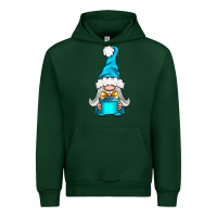 Forest Green winter gnome with gift Urban Hoodie - NancyCooperArtShop