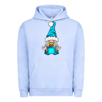 Pigment Grape Ice winter gnome with gift Urban Hoodie - NancyCooperArtShop