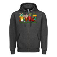 Charcoal Heather Ay Ay  Ay Ay Canta y No Llores Coffee Cups Zipper Hoodie - texasbilliewilder